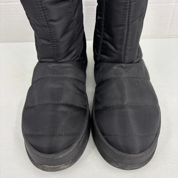 M.Gemi Gaia Boots EU 38 Black Puffer Quilted Plush Lined Italy Water Resistant - Picture 5 of 12